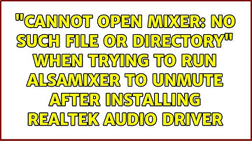 "cannot open mixer: No such file