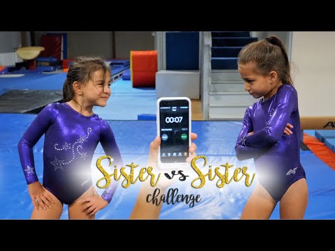 Sister VS Sister 7 Second Gymnastics Challenge| Sariah SGG