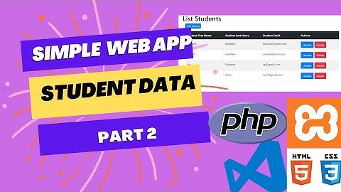 Understand CRUD concept and Create Simpel web for Manage Students Data [PHP,XAMPP,HTML,CSS] Pt 2