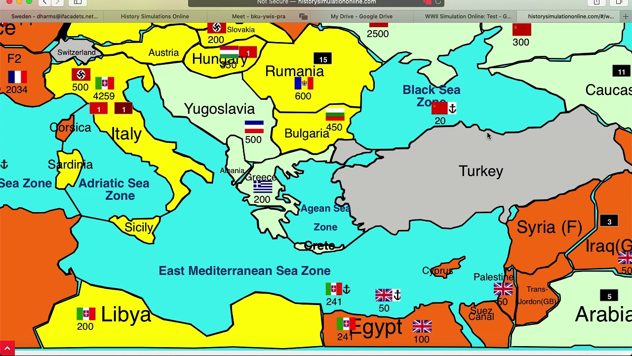 World War 2 Map Activity: 1940 Day 2 - YouTube