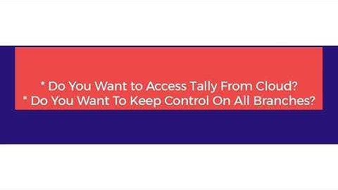 Tally On Cloud - Tally ERP.9