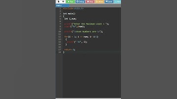 c program to print even numbers from 1 to n using for loop #short