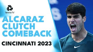 Carlos Alcaraz Saves Match Point In Dramatic Comeback vs Hurkacz! | Cincinnati 2023