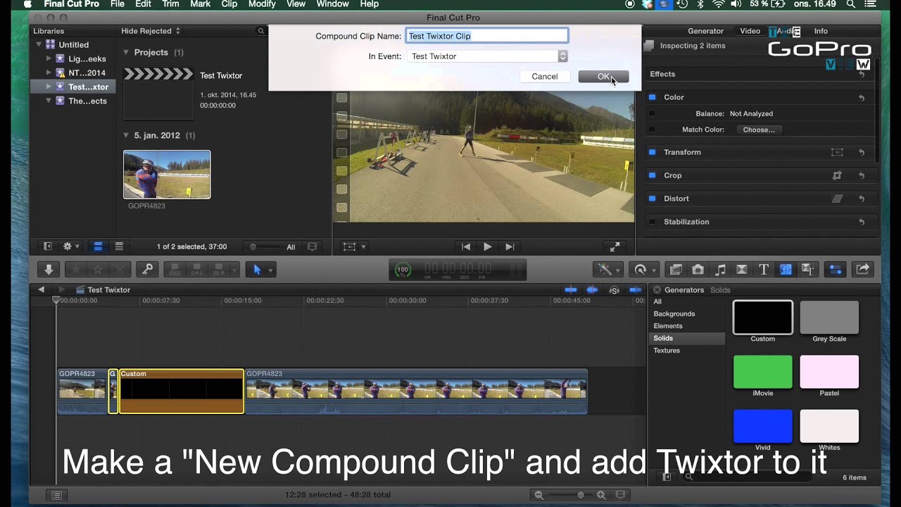 twixtor free final cut pro x