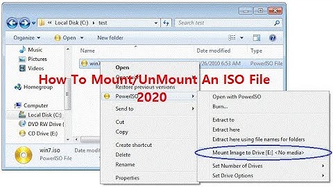 how to mount/unmount an iso file