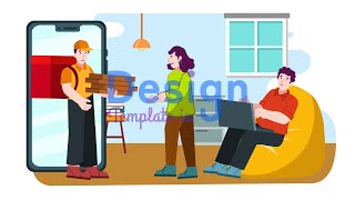 Food Delivery Animation Scene
