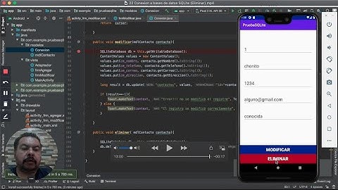 22 Conexión a bases de datos SQLite (Eliminar) - Tutorial Programación Android