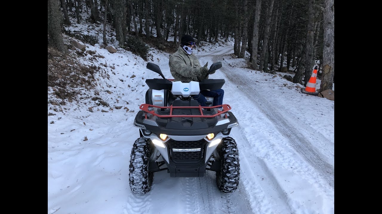 Linhai - Kuba M550 Atv on snow 4x4 vs 4x2 performance test