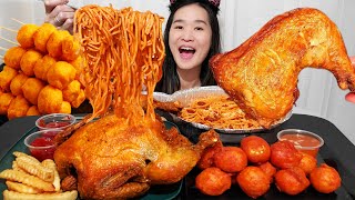 Barrio Fiesta of Manila! Filipino-Style Fried Chicken, Spaghetti & Kwek Kwek - Pinoy Mukbang ASMR