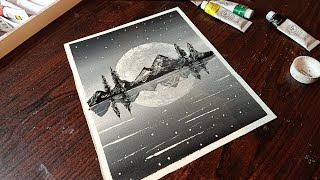 acrylic painting beginners canvas easy step