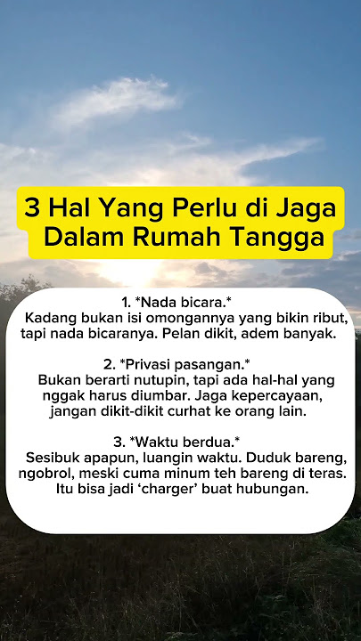 3 Hal Kecil yang Bikin Rumah Tangga Makin Hangat 💞 #shortvideo #motivation #quotes