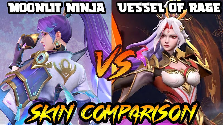 Hanabi - Vessel of Rage soul vessels skin V.S. Moonlit Ninja all-star skin - MLBB - Skin Comparison