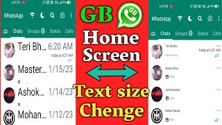 Home Screen Text Size Kaise Badle / How to Change GB WhatsApp Home Screen Text Size screenshot 3