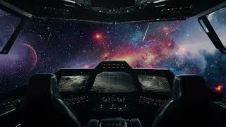 Dark Starship Sleeping Quarters ✨ White Noise Sleep Sounds with Deep Bass 🎧 3 Hours