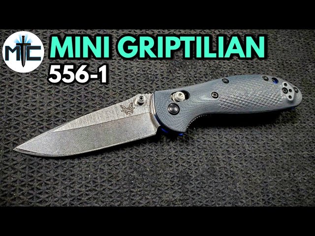 Benchmade G10 Gray Mini Griptilian 556BK-1 CPM20CV Black Plain