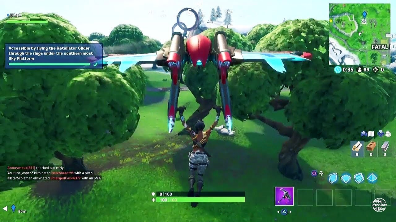 Fortnite Accessible By Flying The Retaliator Glider Fortbyte 67 Accessible By Flying The Retaliator Glider Bug How To Complete If Rings Dont Show Youtube