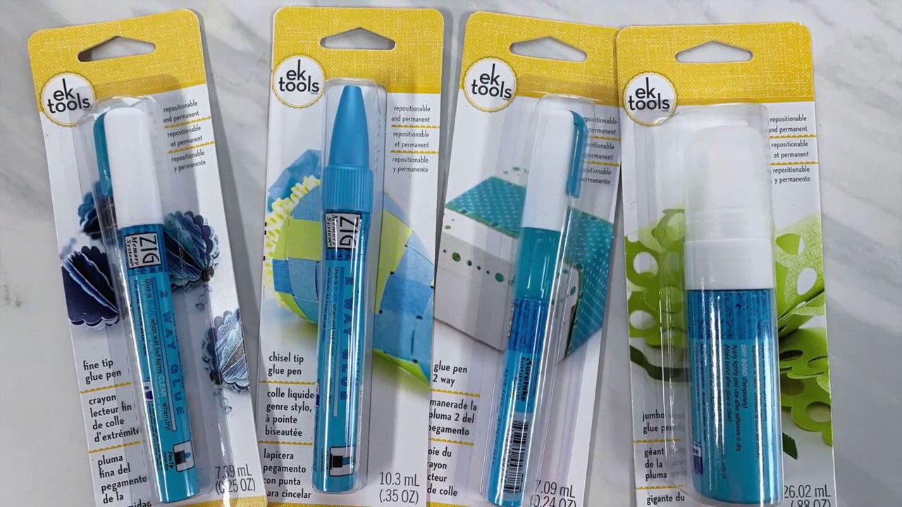 What are the differences between the 4 types of Zig-2 Way Glue Pens? 