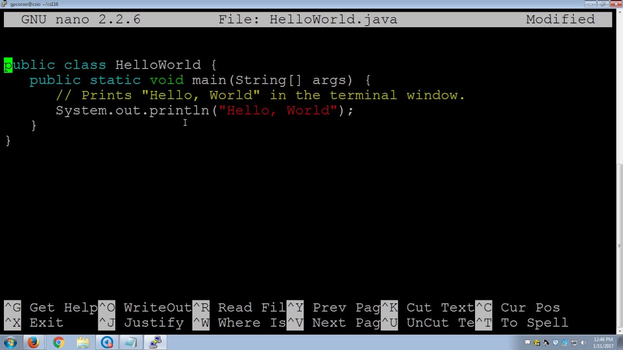 cs116 linux pico submitj YouTube