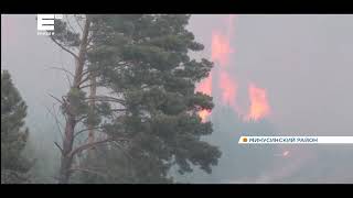 видео: В Минусинском районе ликвидировали опасный пожар. картинка: В Минусинском районе ликвидировали опасный пожар.
