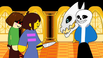 Undertale Stick Fight: Frisk/Chara VS Sans!!