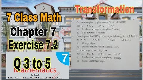 Class 7 Math Chapter 7 Exercise 7.2 | Q 3 to 5 |transformation|math class 7 chapter 7| ilmi darasgah