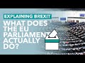 What Does the EU Parliament Actually Do? - Brexit Explained