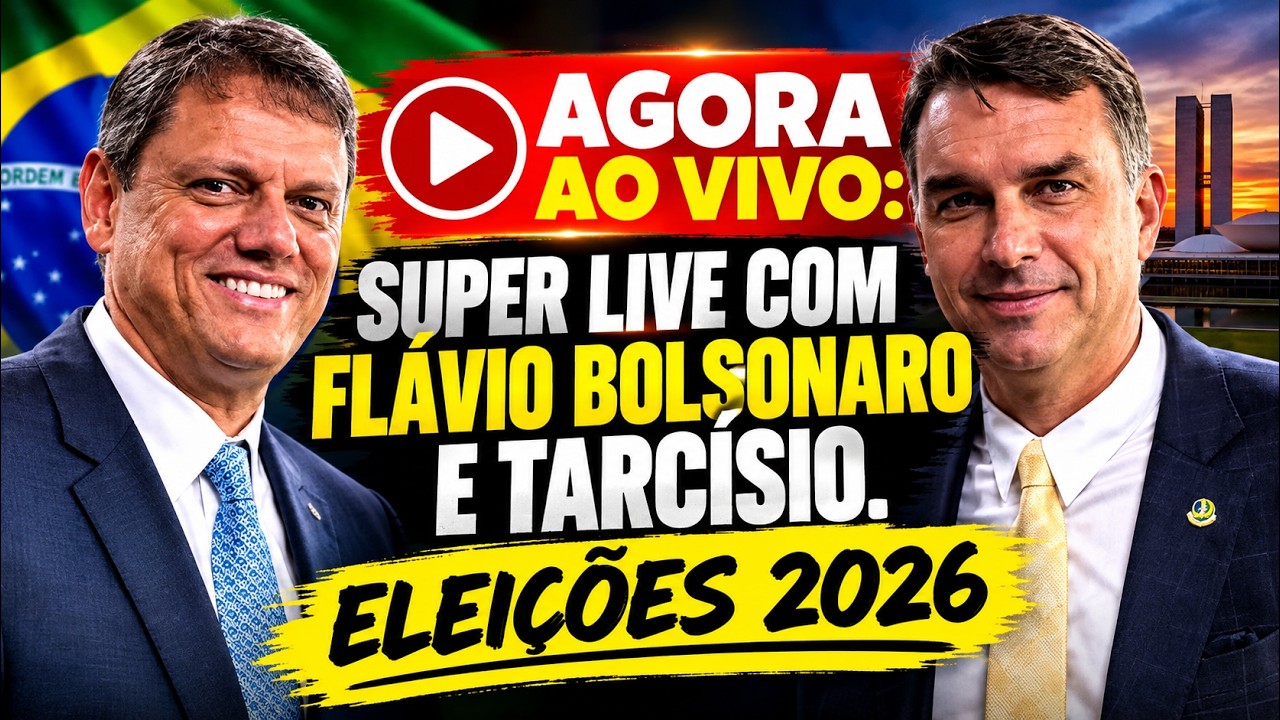 AGORA AO VIVO! SUPER LIVE COM FLÁVIO BOLSONARO E TÁRCISIO FREITAS RUMO À VITÓRIA NO 1º TURNO.