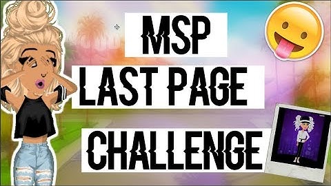 MSP - LAST PAGE CHALLENGE - VOICE VIDEO