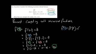 [Old exam question] Computing with recursive functions