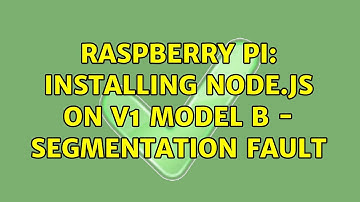 Raspberry Pi: Installing node.js on v1 Model B - segmentation fault