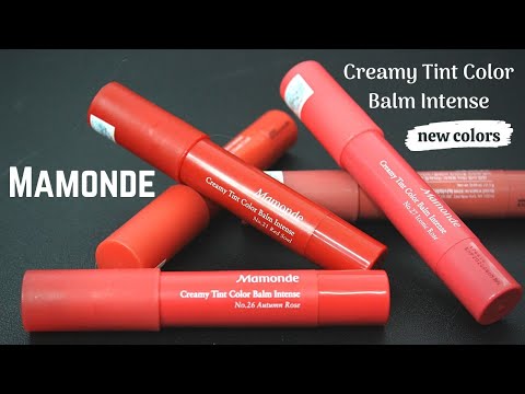 Bảng Màu Son Mamonde Tint - BIYW Review Chapter: #257 MAMONDE CREAMY TINT COLOR BALM INTENSE NEW COLORS SWATCH & REVIEW