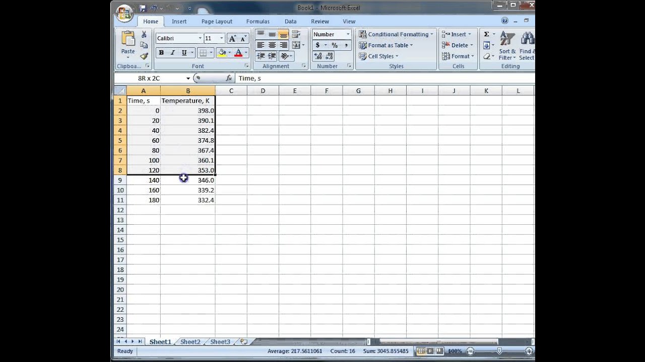 XY Data Plotting in Excel - YouTube
