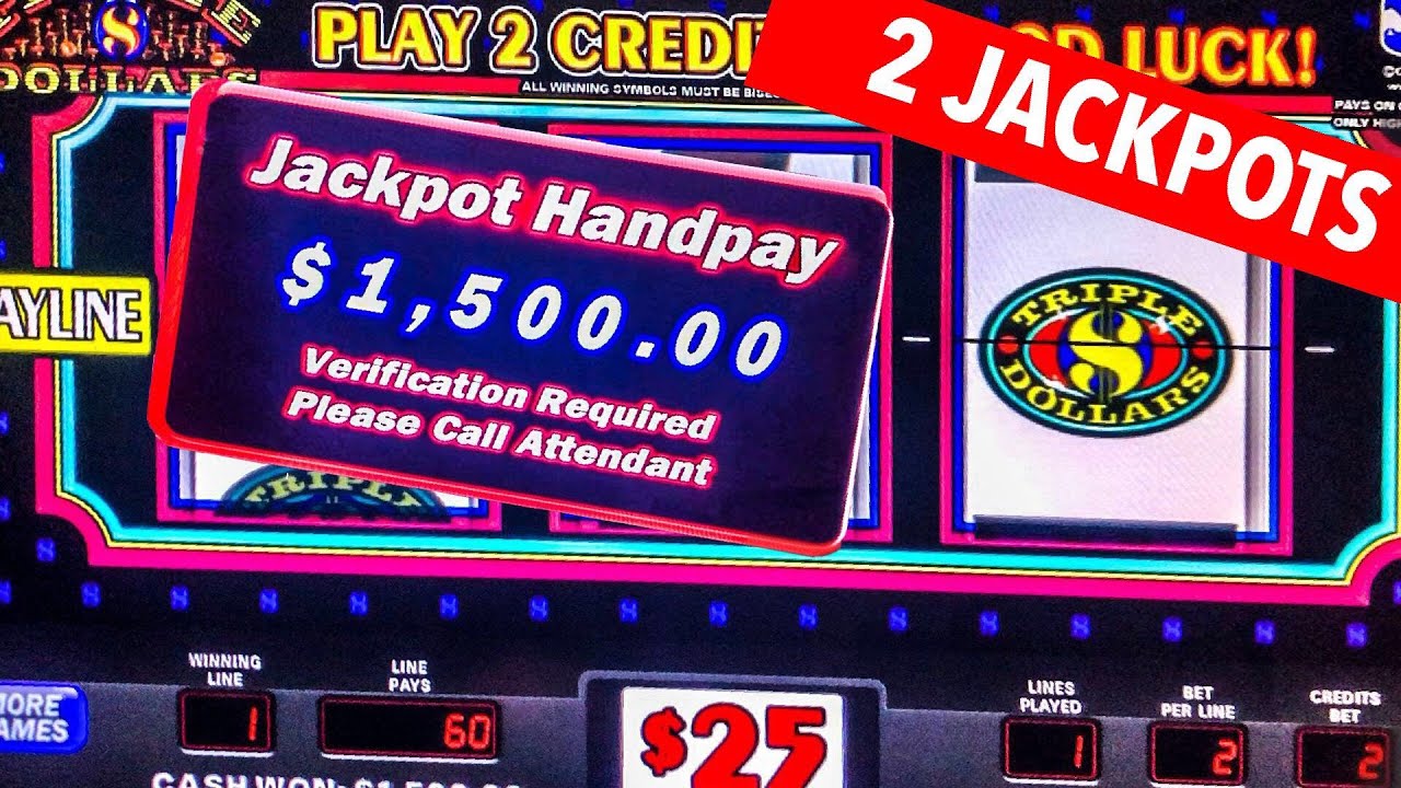 50 BETS TRIPLE DOLLARS SLOT JACKPOTS YouTube
