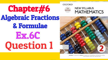 Chapter 6 | Exercise 6C | Question 1 | New Syllabus Mathematics book 2 (NSM book 2) | D2