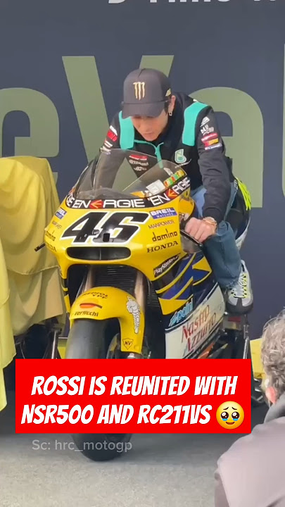 Rossi is reunited with his championship-winning NSR500 and RC211Vs ahead of his last race 🥹 #shorts