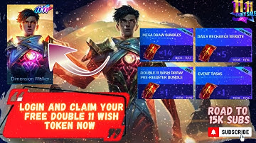 HOW TO GET "FREE" 11.11/EPIC SKINS WITH FREE TOKENS IN DOUBLE 11 WISH DRAW MEGA SALE EVENT | MLBB
