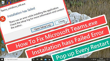 How To Fix Microsoft Teams.exe - Installation has failed Error Pop Up Every System Restart