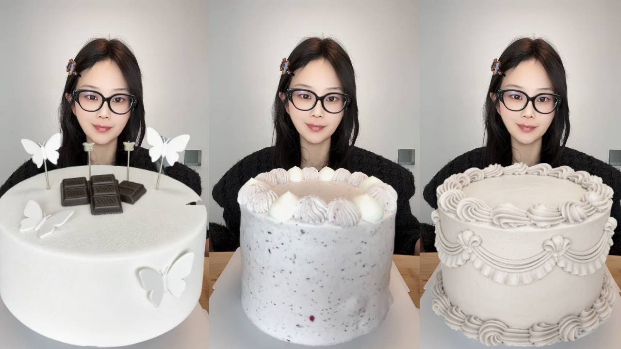 Asmr🍰Eating 🍰 (Soft And Waxy Sound) These cakes are both beautiful and deliciou丨Satisfying丨Eatings