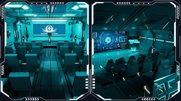 Sci Fi Briefing and Auditorium interiors