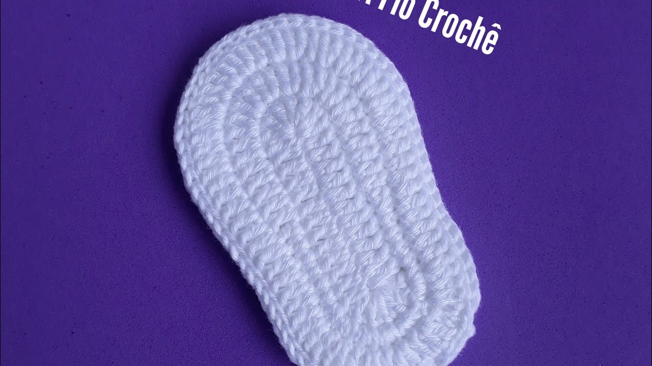 sola para sapatinho de bebe em croche