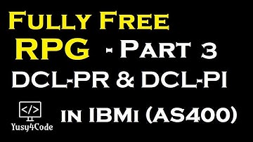 Learn Fully Free RPG - Part 3 | Declaring procedures | yusy4code