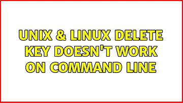 Unix & Linux: Delete key doesn