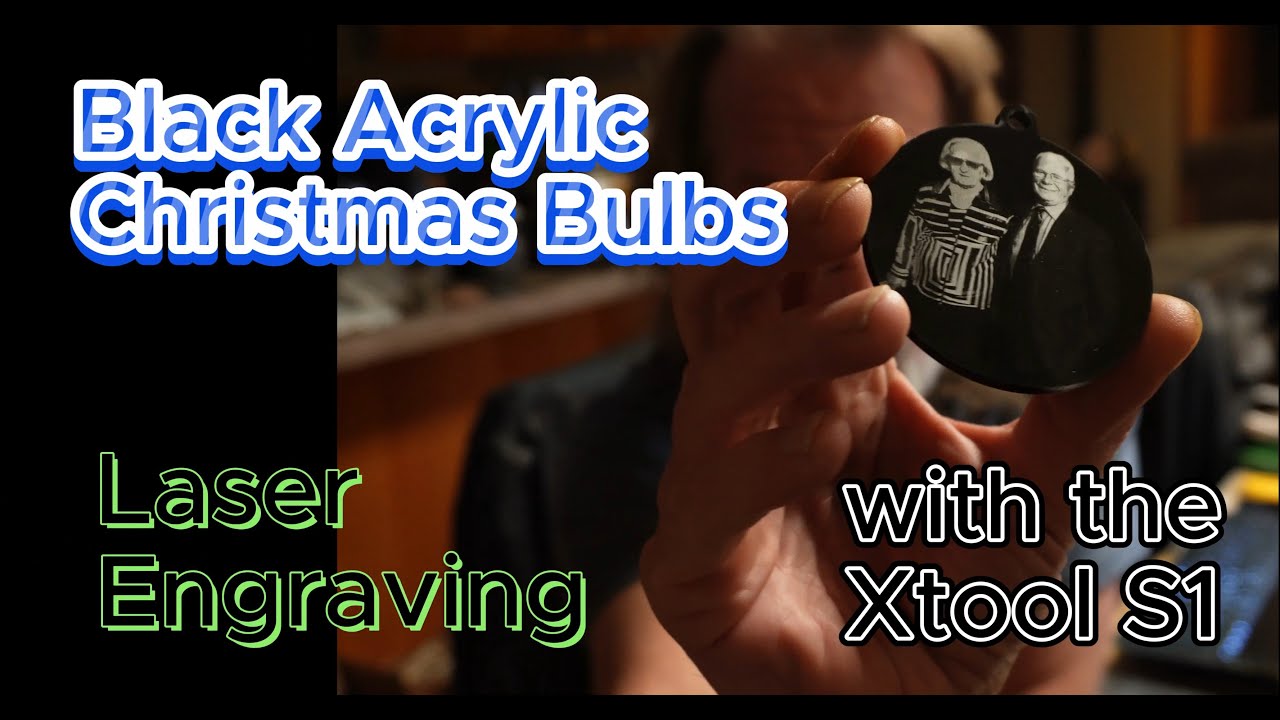 Christmas Bulbs Lasered out of Black Acrylic with the Xtool S1 #business #money #fun #christmas #art