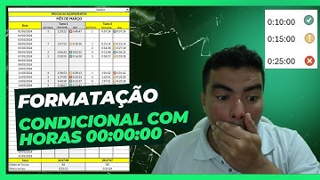 Formatação condicional com ICONES usando Horas no EXCEL, Formatar celulas com ICONES comparando HORA