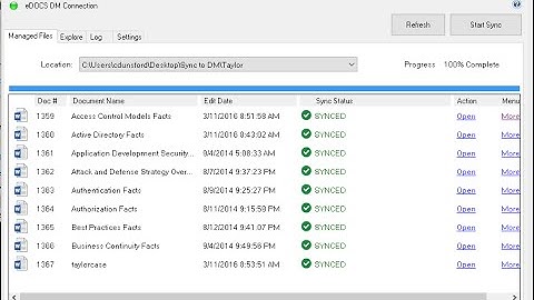 eDOCS DM Training - eDOCS DM Sync and Save (Part 2)