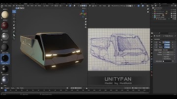 Sci-Fi vehicle 031 01 - 3D modeling - 4x timelapse
