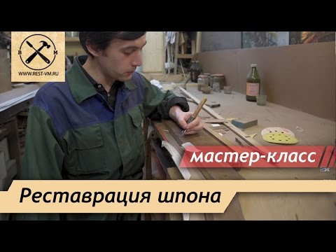 Реставрация мебели. Вставка из шпона