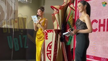 Hoa hậu NGỌC CHÂU lần đầu catwalk với trang phục Chiếu Cà Mau mang tới Miss Universe 2022