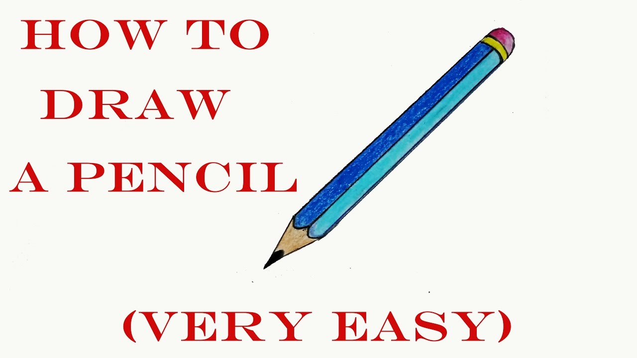 How to draw a Pencil step by step (very easy) || Art video - YouTube