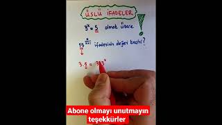 Üslü Ifadeler Zor Soru Pratik Çözüm